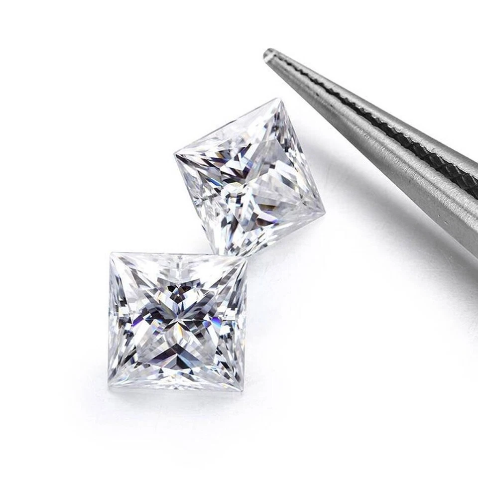 Princess cut lab Grown First Grade  Diamond 6 mm D - F Certified Loose CVD - Image 2 of 4