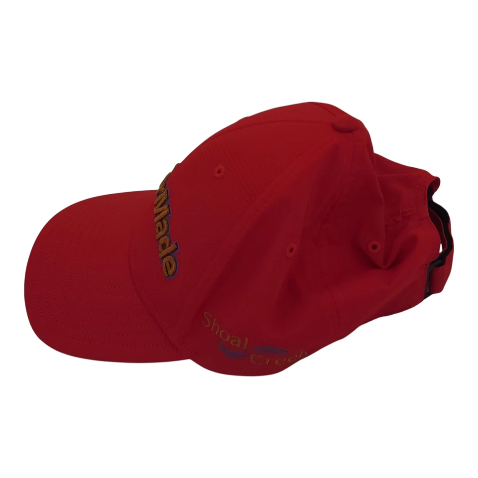 Gorra de béisbol de golf TaylorMade Shoal Creek roja sin estructura ajustable talla única Foto 2 de 4