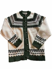 Vintage Cardigan women’s Petite Small 100% Wool Strikson Strawbridge & Clothier