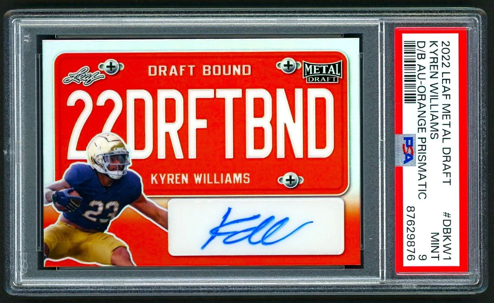 Kyren Williams Leaf Metal Draft Draft Bound Autographs #DBKW1 Orange Prismatic