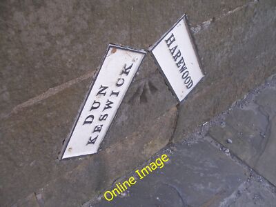 Photo 6x4 Benchmark and boundary markers on Harewood Bridge Dunkeswick  c2012