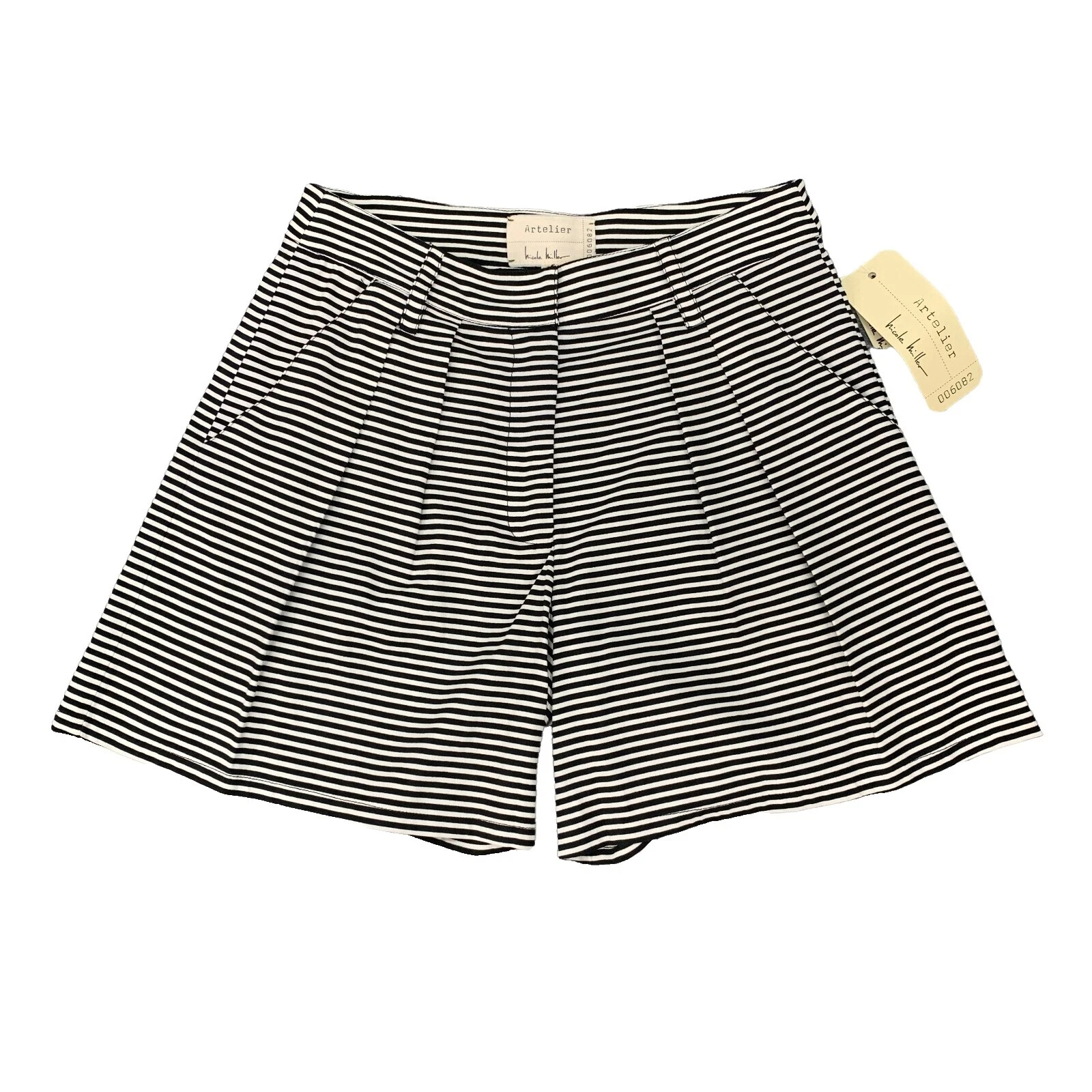 Pantalones cortos a rayas de mezcla de seda para Mujer