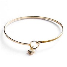 NWT GIRLS APT. 9 EMBELLISHED GOLD TONE BANGLE BRACELET w/ CUBIC ZIRCONIA
