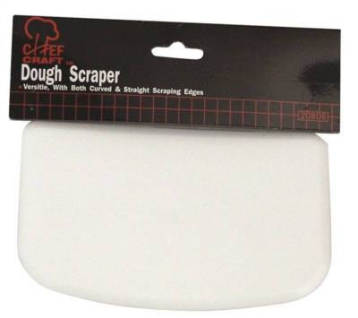 Chef Craft 20808 Flexible Dough Scraper, 6 in L x 4 in W, Plastic, White
