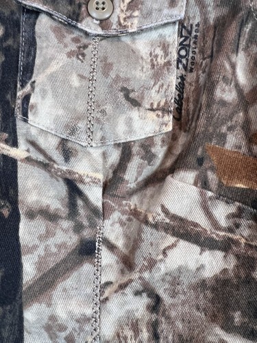 Cabelas Hunting Shirt Womens Size Medium Camo Fitted Zonz Woodland Button Up - Picture 5 of 11