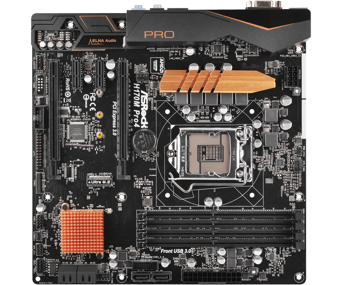 For ASROCK H170M Pro4 Motherboard LGA1151 DDR4 Mainboard | eBay