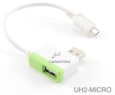 USB 2.0 Pigtail HUB with Micro USB and Passthrough USB 2.0 Type-A connector