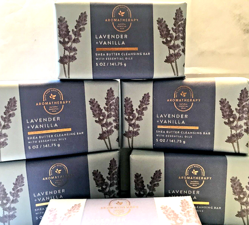 LAVANDA VAINILLA MANTECA DE KARITÉ BARRA LIMPIADORA JABÓN BAÑO CUERPO FUNCIONA SET X 6 AROMA - Imagen 1 de 2