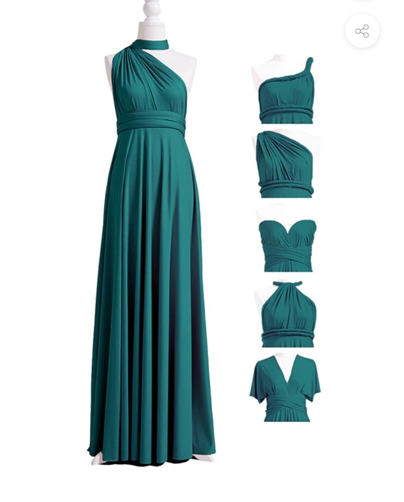 4x brand new bridesmaid dresses in teal | eBay