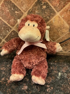 Aurora World Adorable Sitting Monkey Chimp Plush Stuffed Animal 12  with code