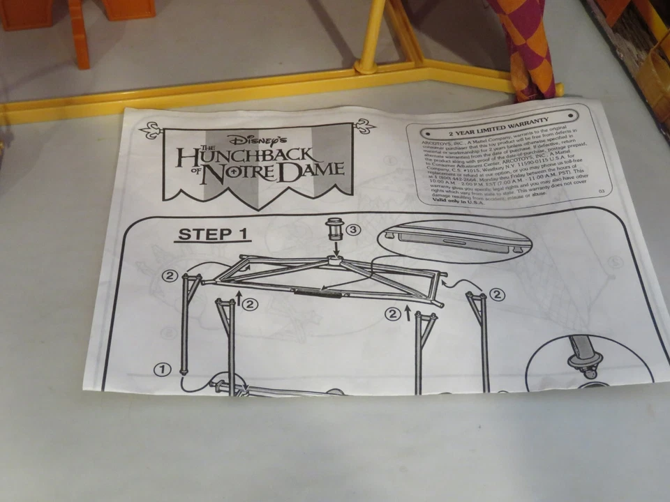 老式巴黎圣母院Esmerelda吉普赛节日帐篷玩具套装662 — 第 2/4 张图片