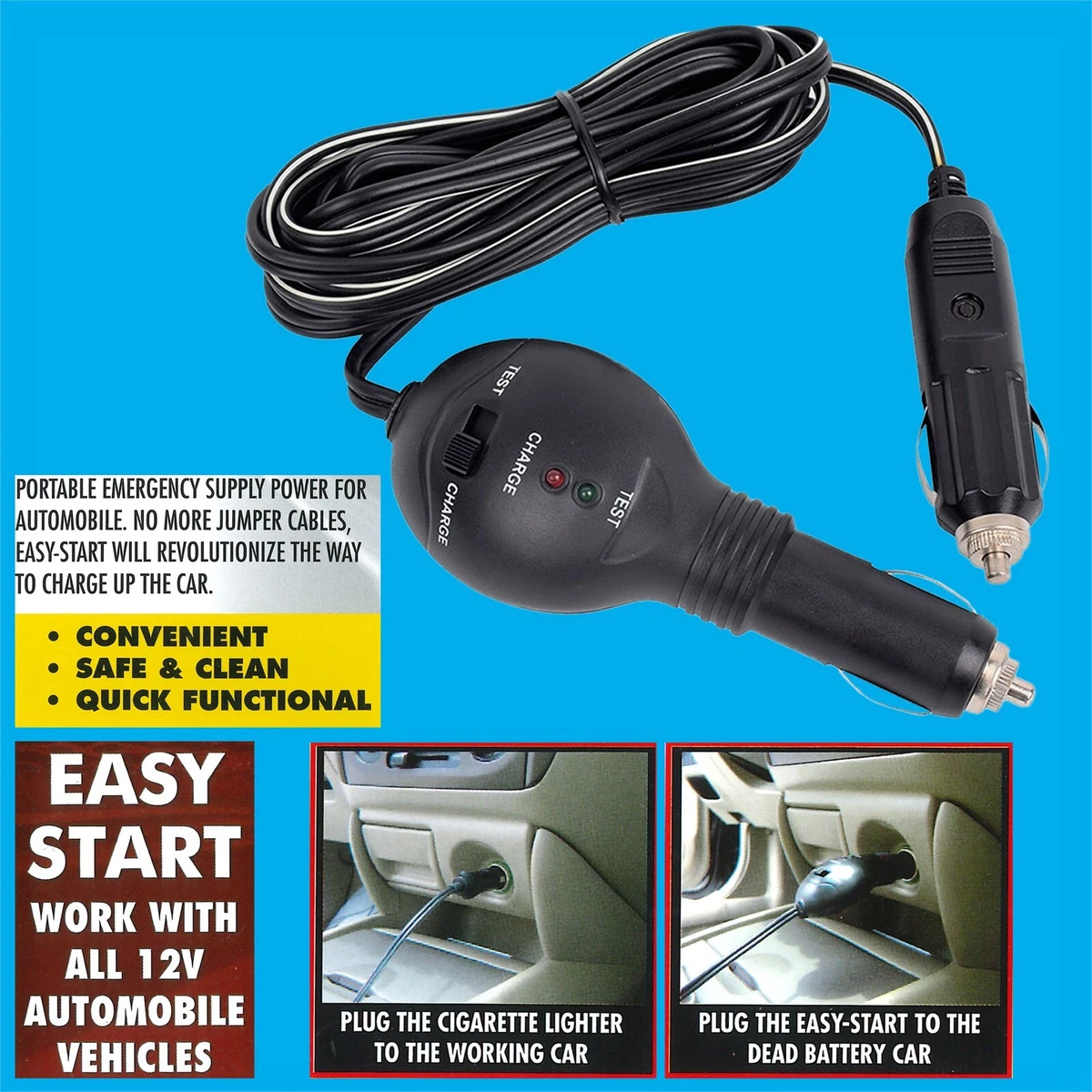 Cigarette lighter 2024 car battery jumper