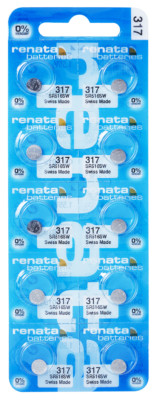 10 x RENATA Uhrenbatterie 317 für Armbanduhr Knopfzelle SR 516 V317 SR516SW