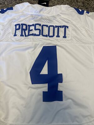 NIKE NFL カウボーイズ #4 プレスコット ジャージ 白 44 Nike Men's Dallas Cowboys Dak Prescott #4 White Game Jersey