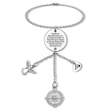 Best Friends Rear View Mirror Charm - Friendship Gift for Women Men True Frie...