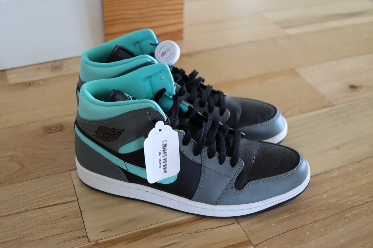Nike Air Jordan 1 Mid 'Grey Aqua' Size 11 SKU: 554724 063 2020 | eBay