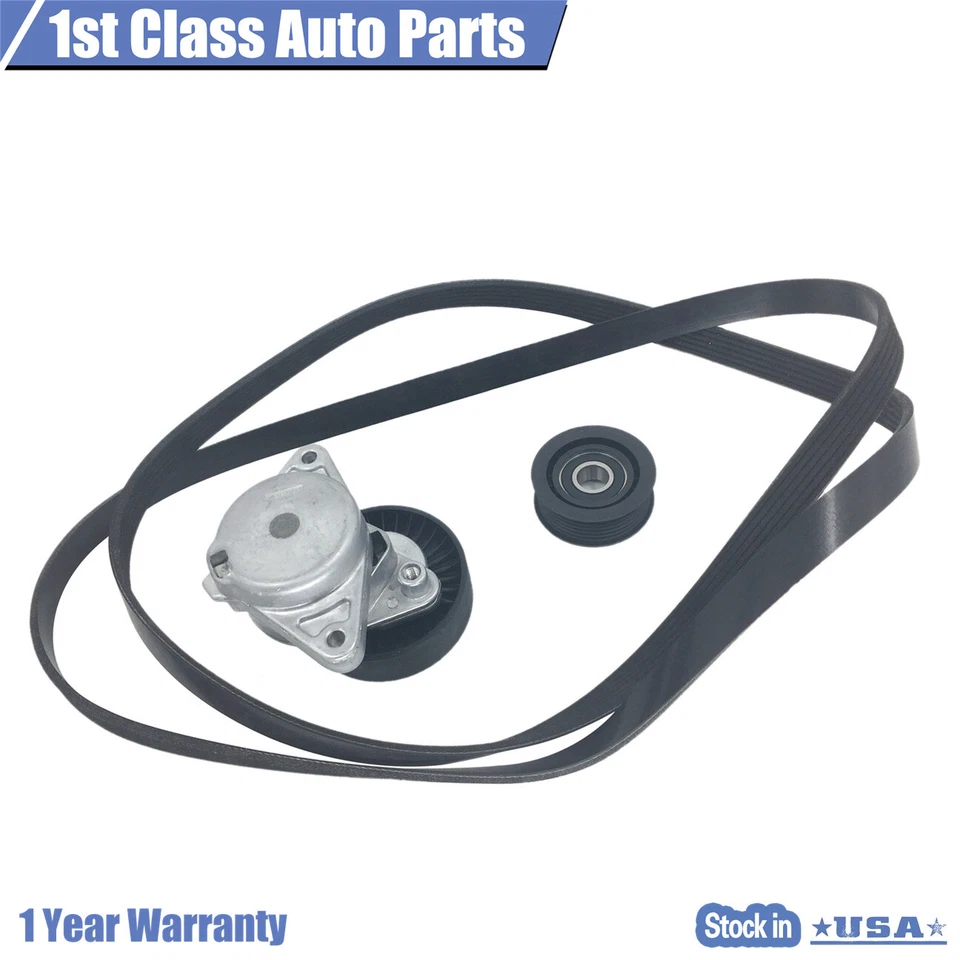 Kit de polea loca tensor de correa serpentina de transmisión para Chrysler Mercedes Benz Foto 4 de 4