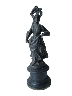 Antique Rare Victorian Brass Lady Figure 19cm - Image 1 of 3