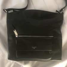 Tahari  Black Pebbled Leather Shoulderbag