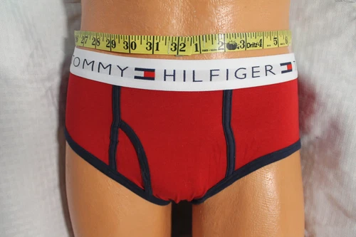Tommy Hilfiger, Boys, 1 Red brief,  Size XL (28-30), Ringer, Retro, Fly
