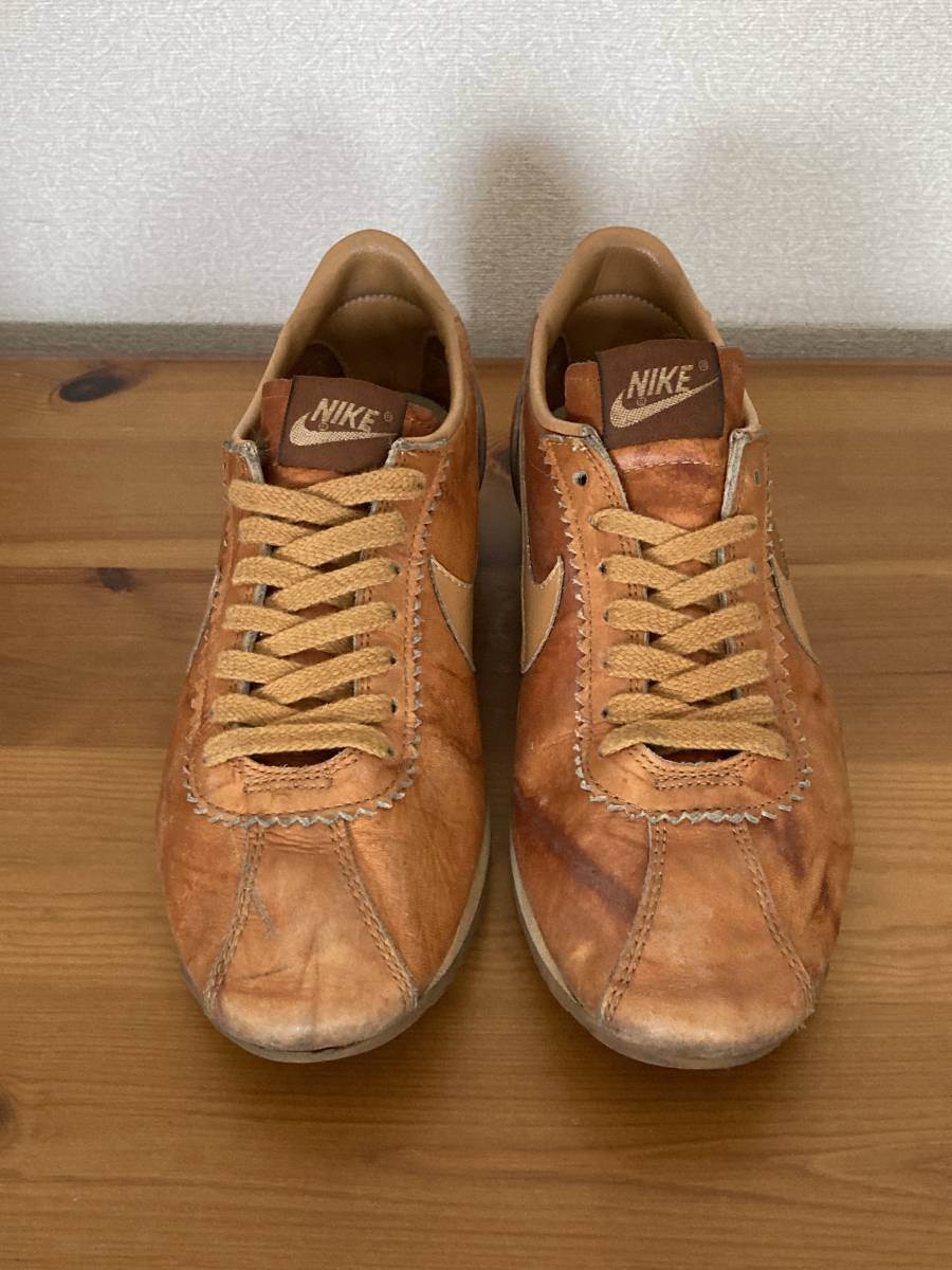 NIKE VILLAGE Brown US6.5 Made in USA 80s Vintage Used Sneakers w 