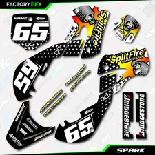 White Spark Racing Graphics Kit fits Kawasaki KX65 00-24 Decal Sticker KX65