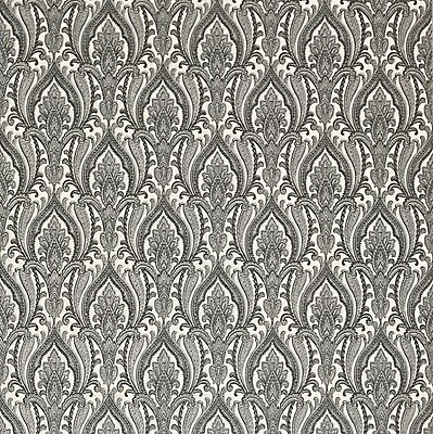 Wallpaper Black white gray India Damask pattern wall coverings textured rolls 3D