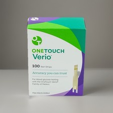 OneTouch Verio Blood Glucose Test Strips 100 Strips  EXP. 08/31/2026 