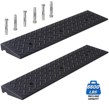 2'' Rise Heavy duty Rubber Driveway Threshold Curb Ramp For Wheelchair Cars Pair