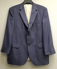Paul Fredrick Men's Sport Coat/Silk Wool Blend/Color Blue/Size 42S