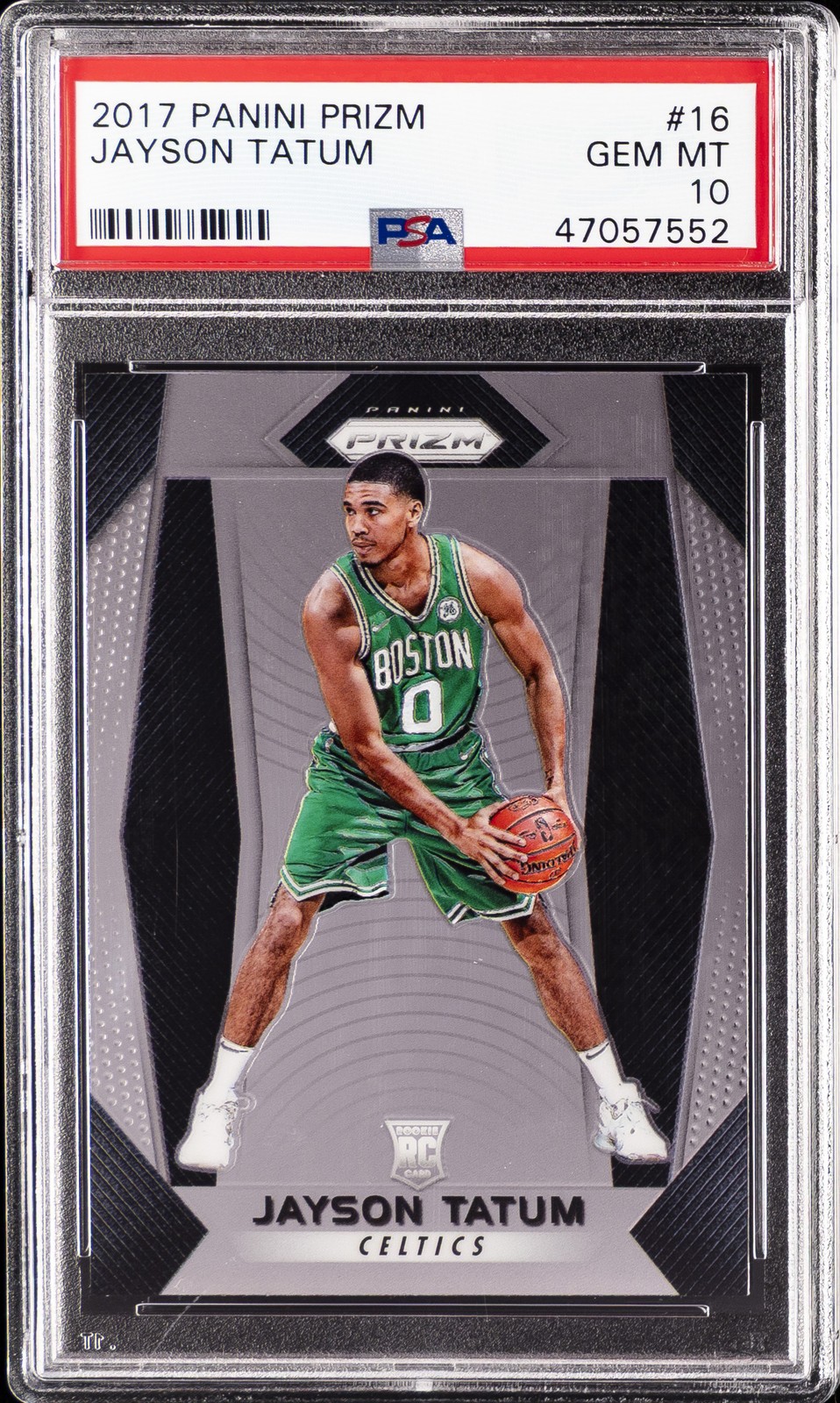 2017 PANINI PRIZM #16 JAYSON TATUM ROOKIE RC PSA 10