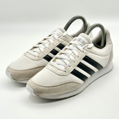 Adidas Womens V Racer 2.0 DB0424 White Casual Shoes Sneakers Size 7 Pre Owned GC