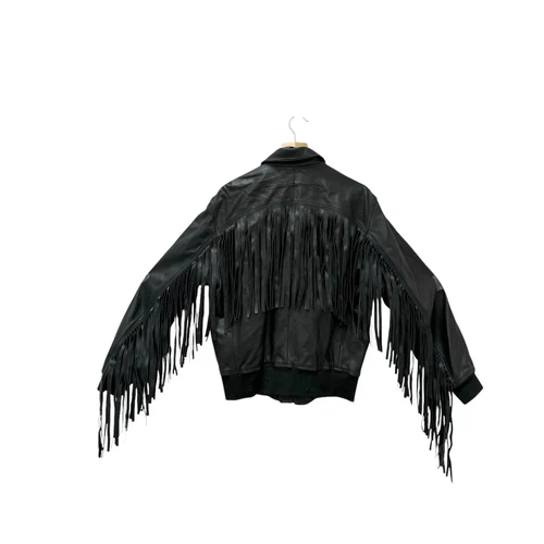 Givenchy Giacca di Pelle Nappa Nera Uomo Taglia 54 (44 US)