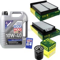 Mann Inspektionspaket 5L Liqui Moly Leichtlauf 10W-40 FüR Suzuki SX4 1.6 VVT 1.5