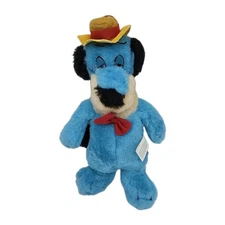 Vintage Nanco Huckleberry Hound 8" Plush Stuffed 1989 Hanna Barbera