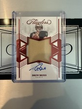 2025 Flawless - Drew Brees On Card Auto /15 Red - New Orleans Saints