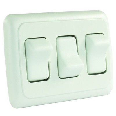 JR PRODUCTS 12025 TRPL ON-OFF ROCKER SW