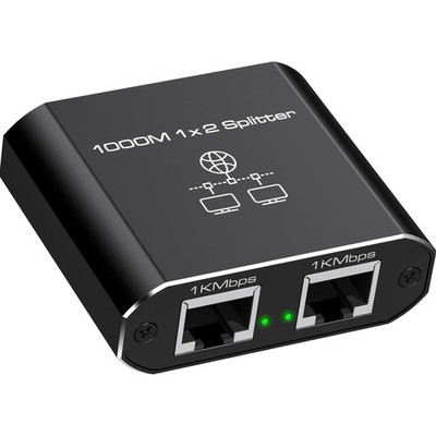 Lan Splitter 1 auf 2 Gigabit Ethernet für Computer, Router, TV, USB Type-C