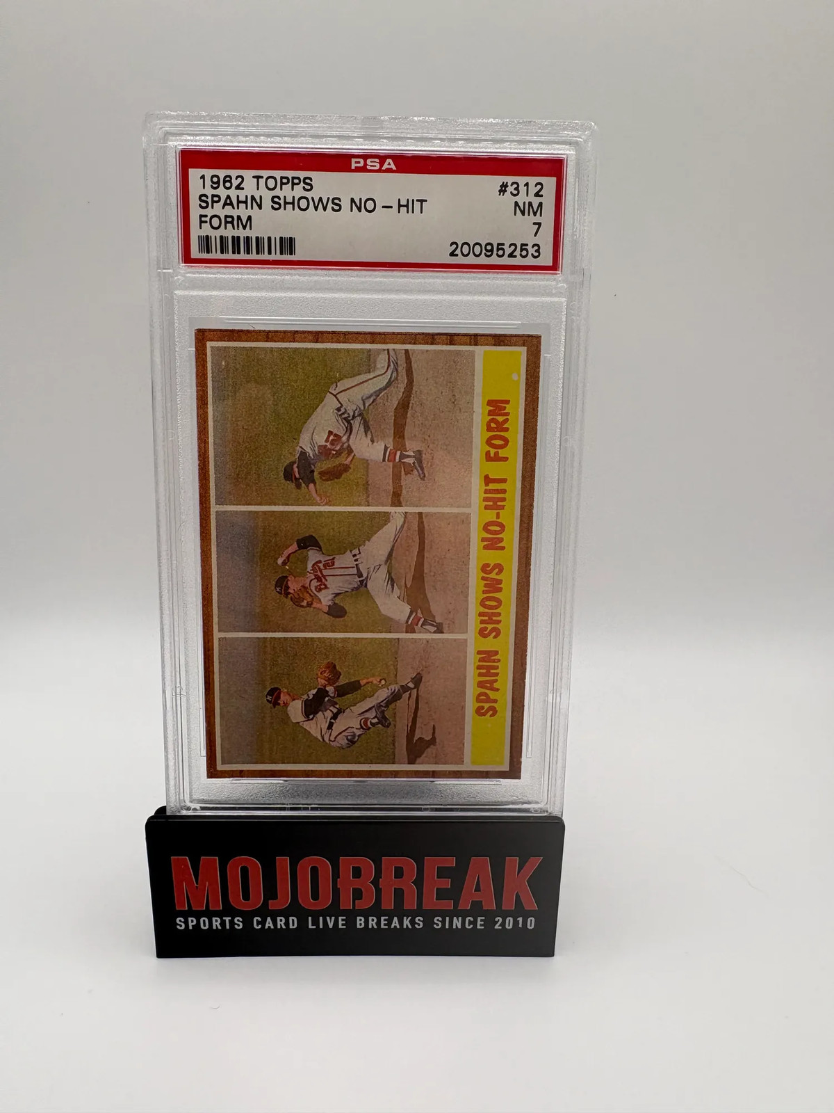 Spahn Shows No Hit Form #312 (Baseball Cards 1962 Topps) — is it worth grading?