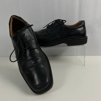 ECCO Light Shock Point Men's 45 11.5 Black Leather Oxford Lace Up Oxford Shoes