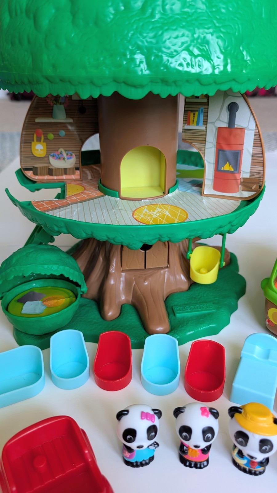 Fat Brain Toys Timber Tots Vulli Klorofil Treehouse, Car, & Bus Playset Lot