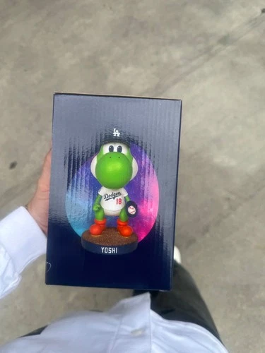 Dodgers Yoshi Bobblehead Super Mario Galaxy Movie MLB SGA NEW IN BOX