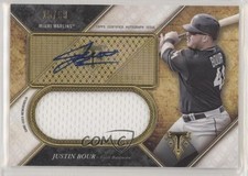 2017 Topps Triple Threads Unity Jumbo Relics 15/99 Justin Bour #UAJR-JB Auto 1u6