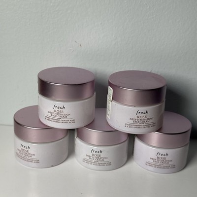 LOT OF 5 , FRESH ROSE DEEP HYDRATION FACE CREAM 0.5oz Each