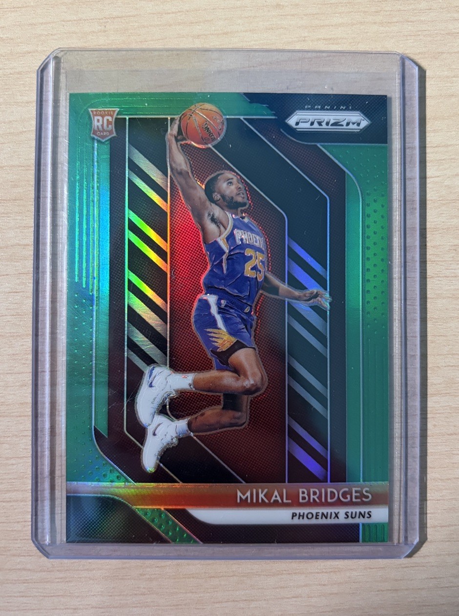 2018-19 Panini Prizm Mikal Bridges RC Green SP #289 Knicks Suns