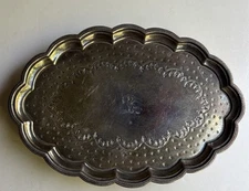 Rare Antique 1788 English Henry Chawner George III Sterling Silver Salver Tray