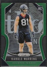 Kahale Warring 2019 Panini Prizm #394 Green Rookie Houston Texans