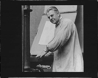 Portrait photograph,Frederick W Goudy,American type designer,Gothic,Genthe,1924