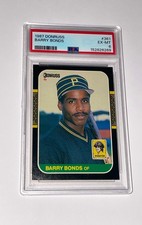 1987 Donruss Barry Bonds Rookie Card #361 PSA 6 EX-MT Pittsburgh Pirates. rookie card picture