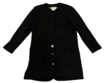 USED YVES SAINT LAURENT RIVE GAUCHE LONG JACKET, MADE FRANCE, SIZE 36 VERYGOOD